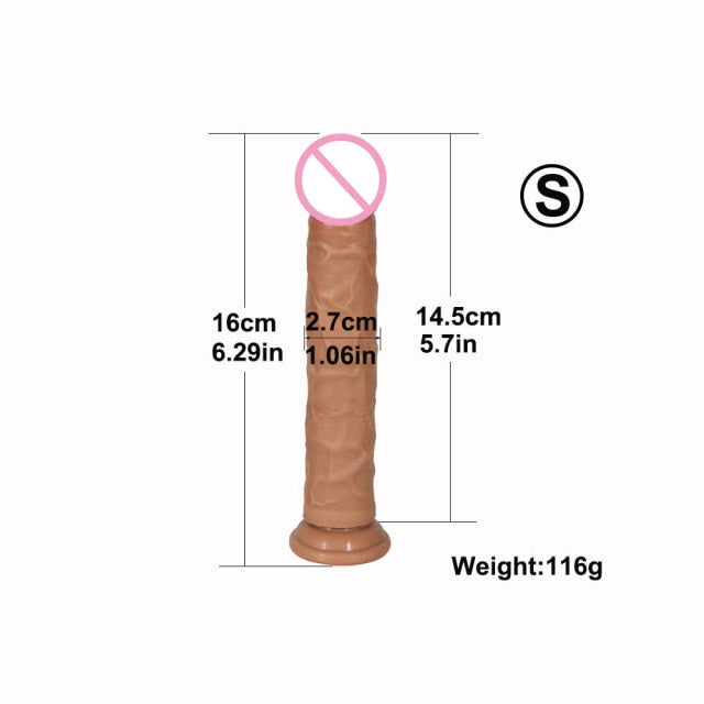 Soft Double Layer Silicone Big Dildo Adult Sex Toys