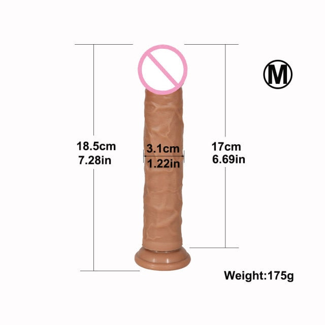 Soft Double Layer Silicone Big Dildo Adult Sex Toys