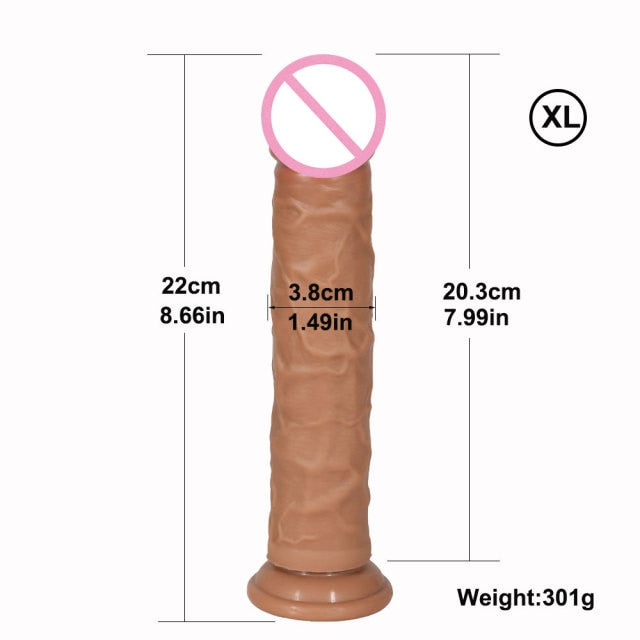 Soft Double Layer Silicone Big Dildo Adult Sex Toys